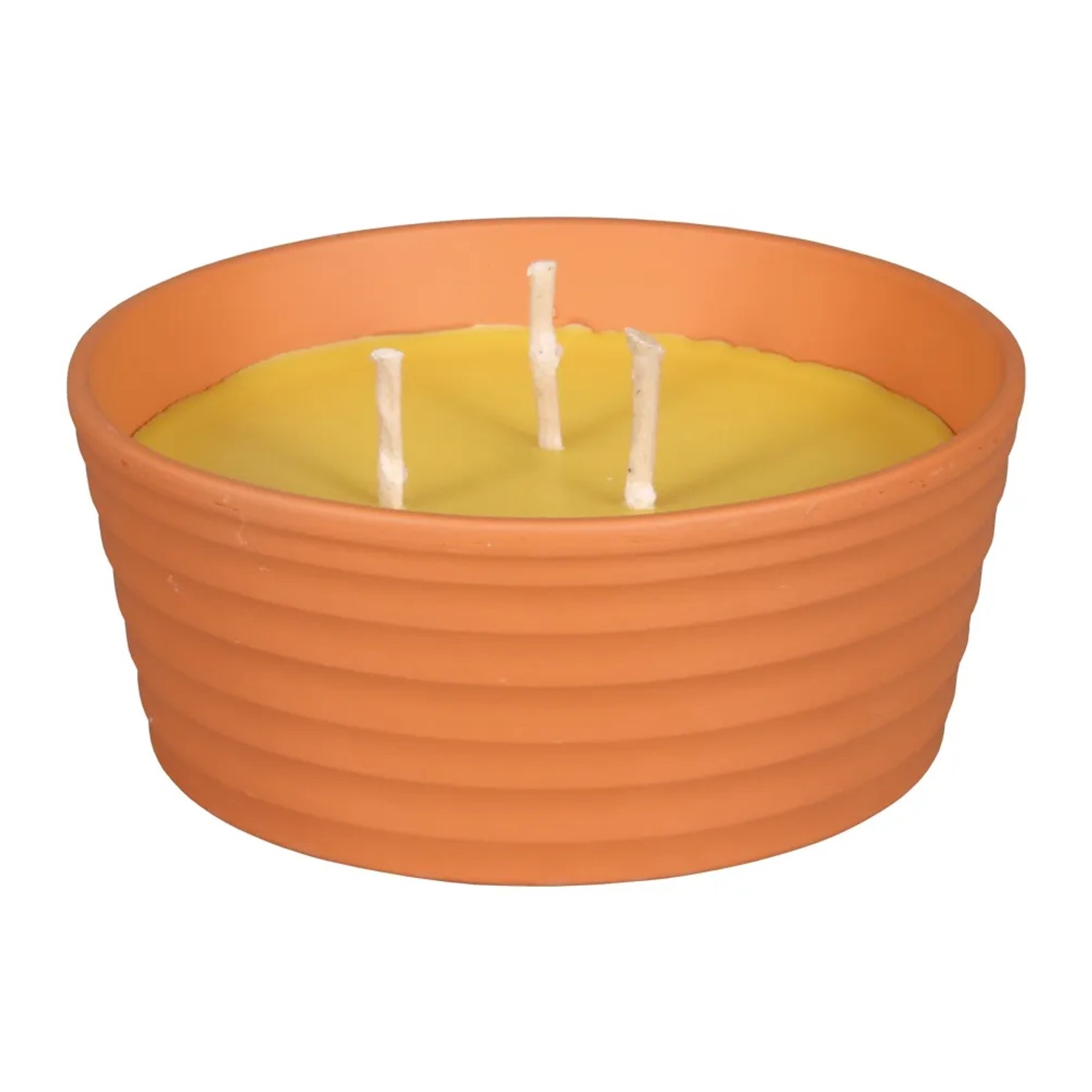 E-shop NOHEL GARDEN Sviečka proti hmyzu Citronela žltá 3 knôty pr. 16 x 7 cm, 420 g
