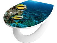 WC doska Garabi 3D podmorský svet s automatickým sklápaním