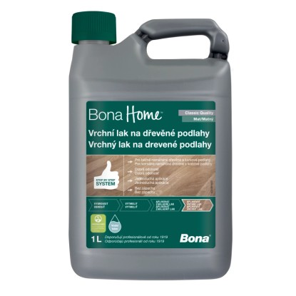 Bona Home Parketový lak Classic matný, 1 l balenie pre drevené a korkové podlahy.