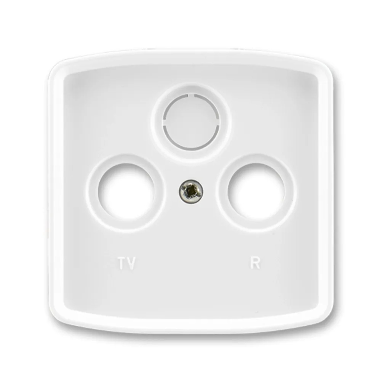 E-shop ABB Kryt zásuvky Radio/TV/SAT TANGO 5011A-A00300 B biely, 35 x 81 x 81 mm