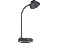 Reality LED stolná lampa BERRY titánová 3,2W, 350lm, 3000K, 13 x 33 cm