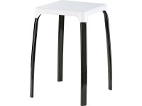CMI Stolička do kúpeľne čierno-biela
