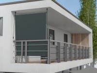 Vertikálna markíza, montáž upnutím, antracitová, 150 x 300 cm