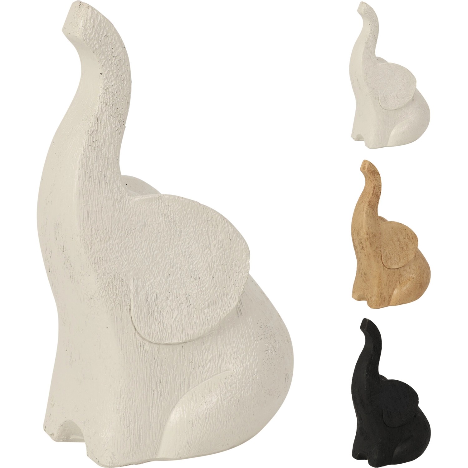 E-shop Koopman Figúrka sediaceho slona z polyresinu, rôzne farby, 17 cm