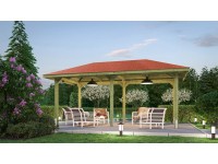 Weka Drevený záhradný altánok 651 B veľ. 1 vr. šindľov, 584 x 333 x 291 cm Weka Drevený záhradný altánok 651 B veľ. 1 vr. šindľov, 584 x 333 x 291 cm