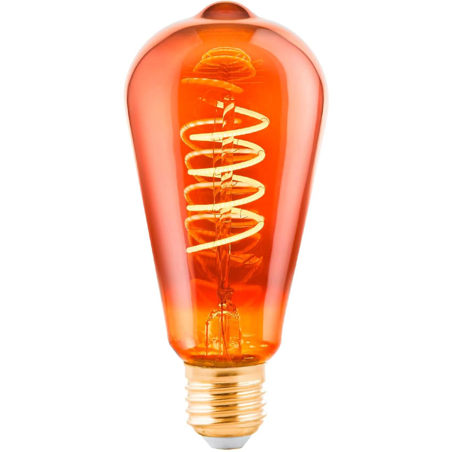 E-shop EGLO LED žiarovka E27 ST64, 4 W, 30 lm, 2000 K, medená