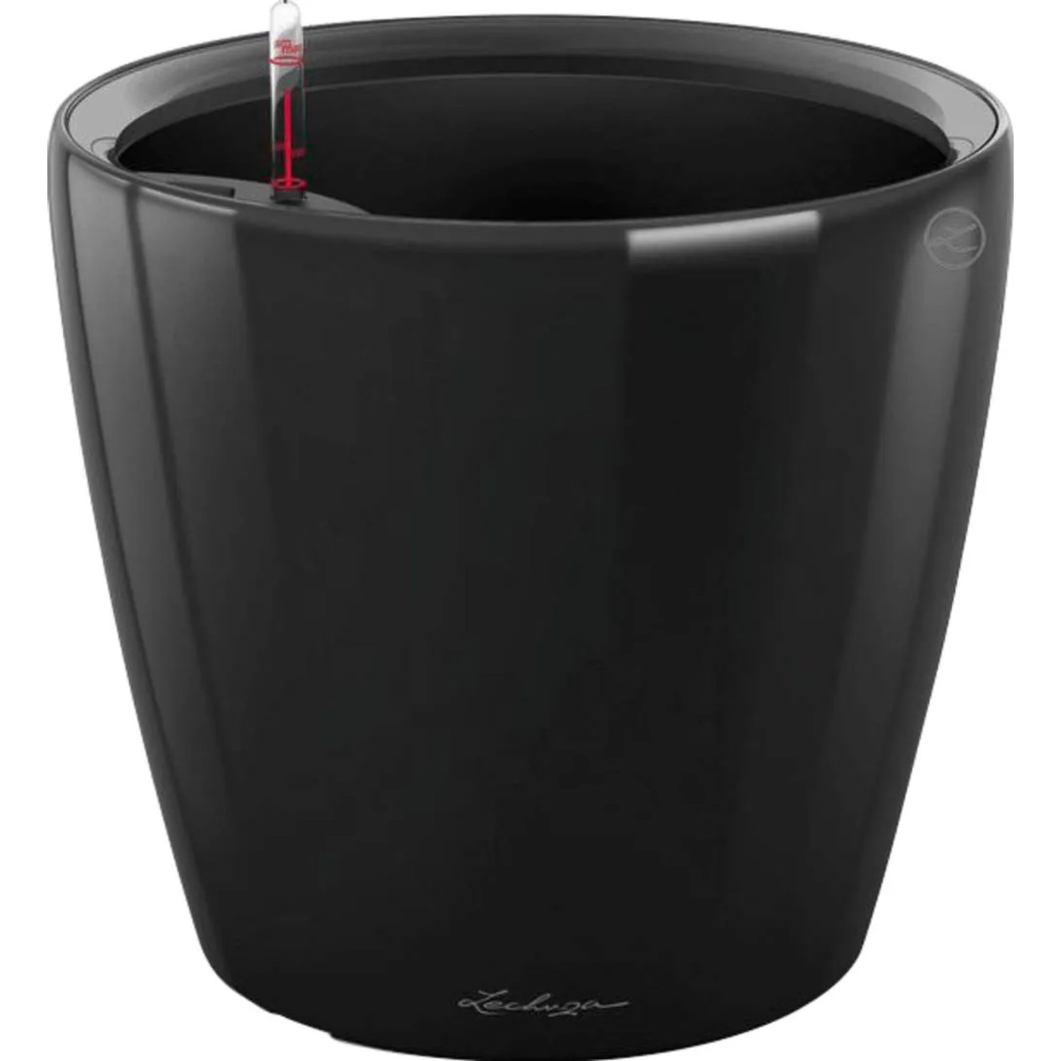 E-shop Lechuza Kvetináč Classico Premium LS 21, čierna vysoko lesklá, pr. 22 x 21 cm