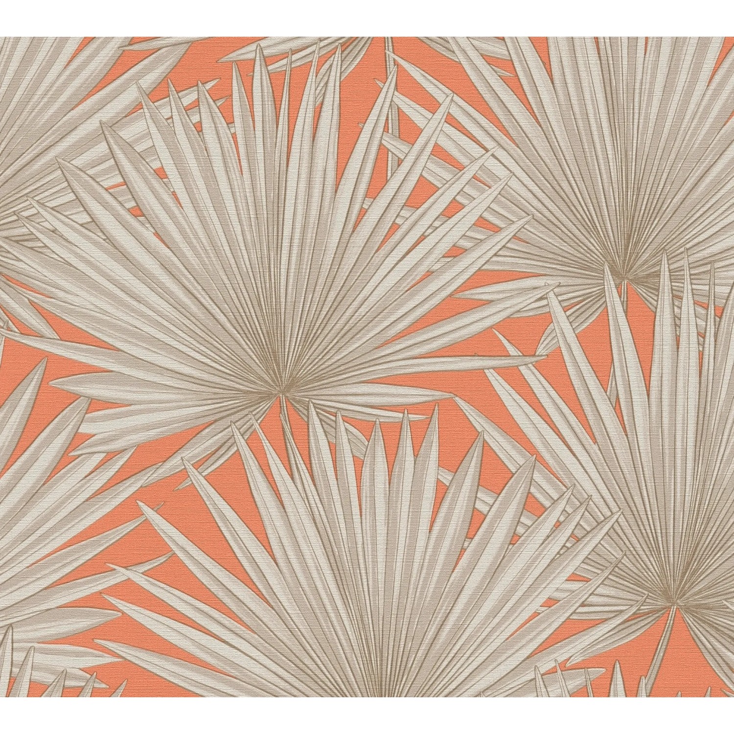 E-shop A. S. Creation Vliesová tapeta Antigua Palm Trees oranžovo-béžová