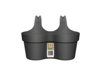 Florus Balkónový kvetináč Paris Hanger Duo antracit 35 x 27,3 x 25 cm