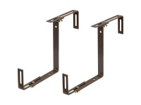 Balkonový držiak kvetinového hrantíka 2D, nosnosť 25 kg, hnedá, 2 ks