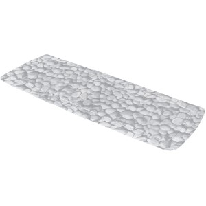 Sivá vložka do vane Kleine Wolke Stepstone, 36x92 cm, s kamenným vzorom pre bezpečné držanie vo vani.