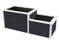 Weka Dvojposchodový vyvýšený záhon 669 A, antracitová, 205 x 79 x 81 cm