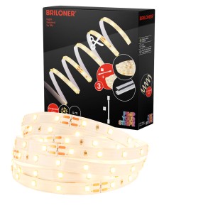 Briloner Rozširujúca sada LED pásu, 4 m, teplá biela. Flexibilný LED pás na rozšírenie, vrátane konektorov.