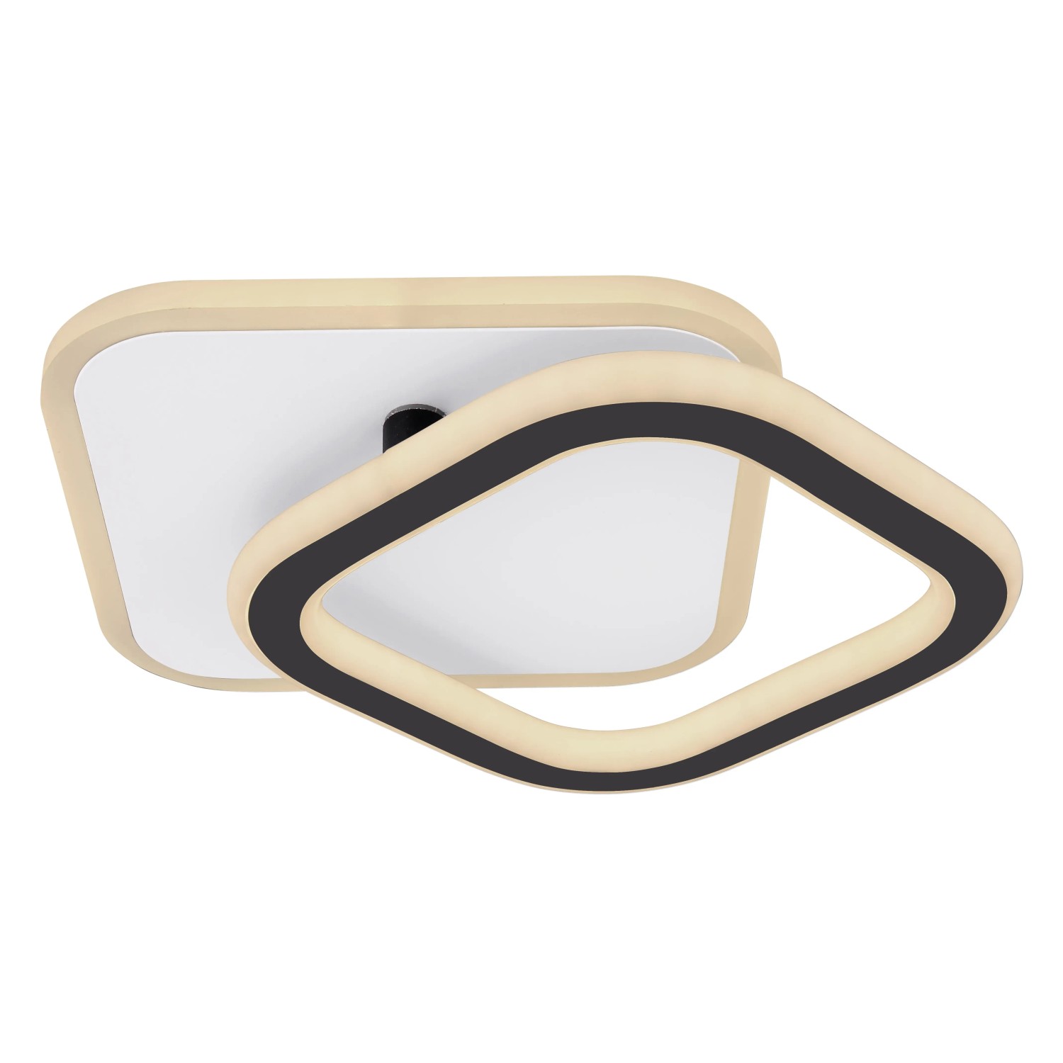 E-shop GLOBO LED stropné svietidlo Levana bielo-čierne, 300 x 270 x 61 mm