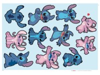 Komar Samolepka na stenu Stitch and Angel 50 x 70 cm, 12dielna