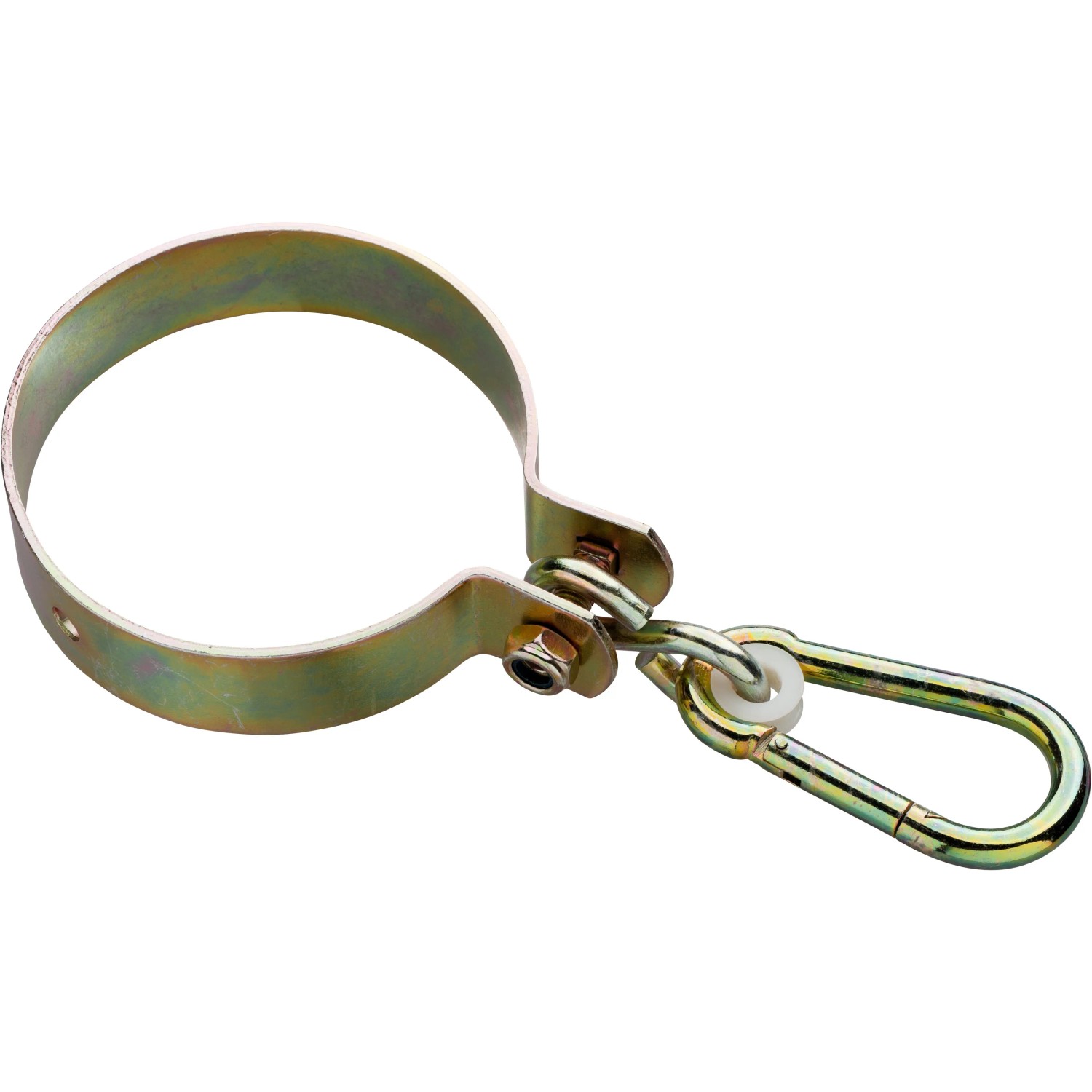 E-shop SwingKing Hojdačkový hák s karabínou pre guľatinu žltý, pr. 12 cm
