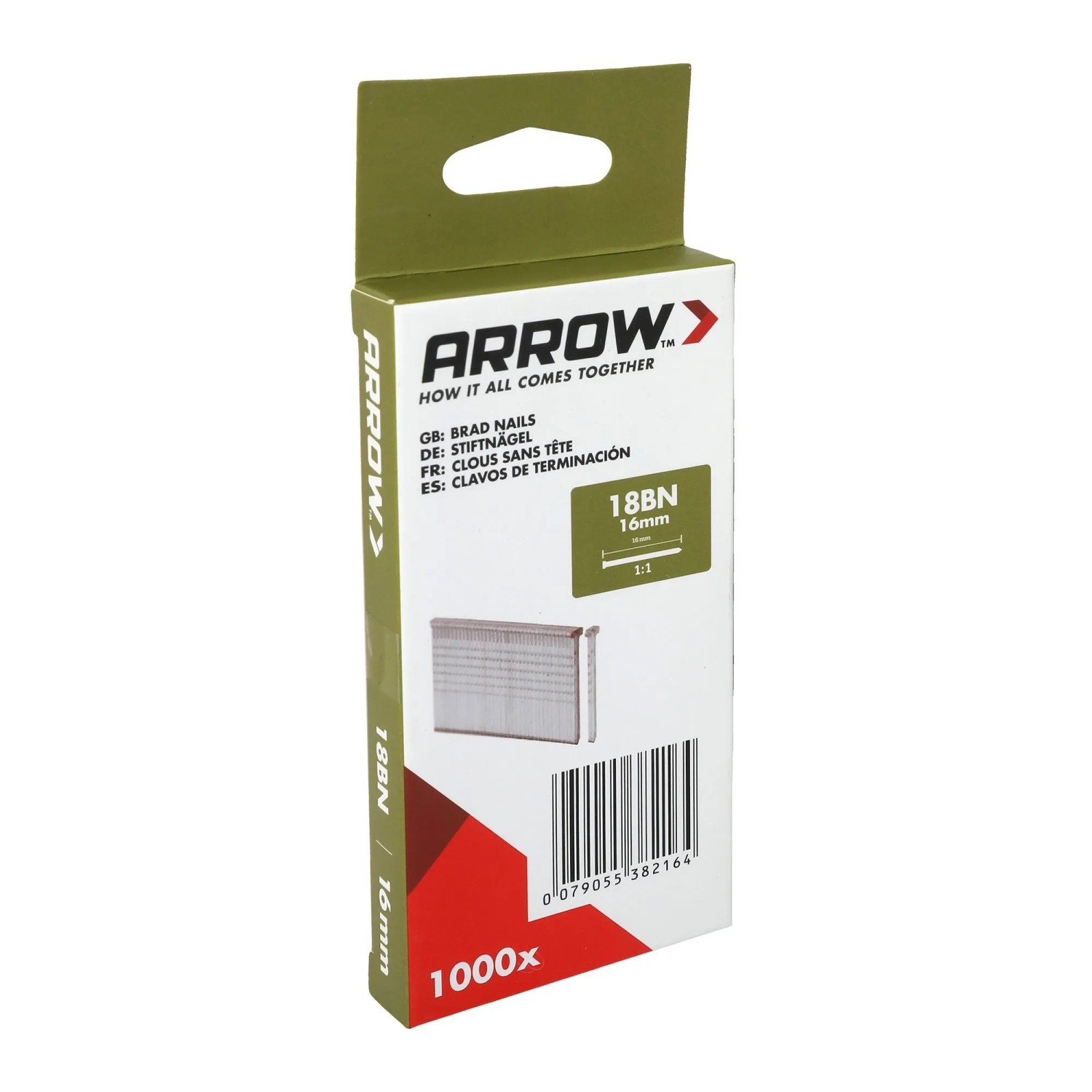 E-shop Arrow Klinec do klincovačky 18BN, dĺžka 16 mm, 1000 ks