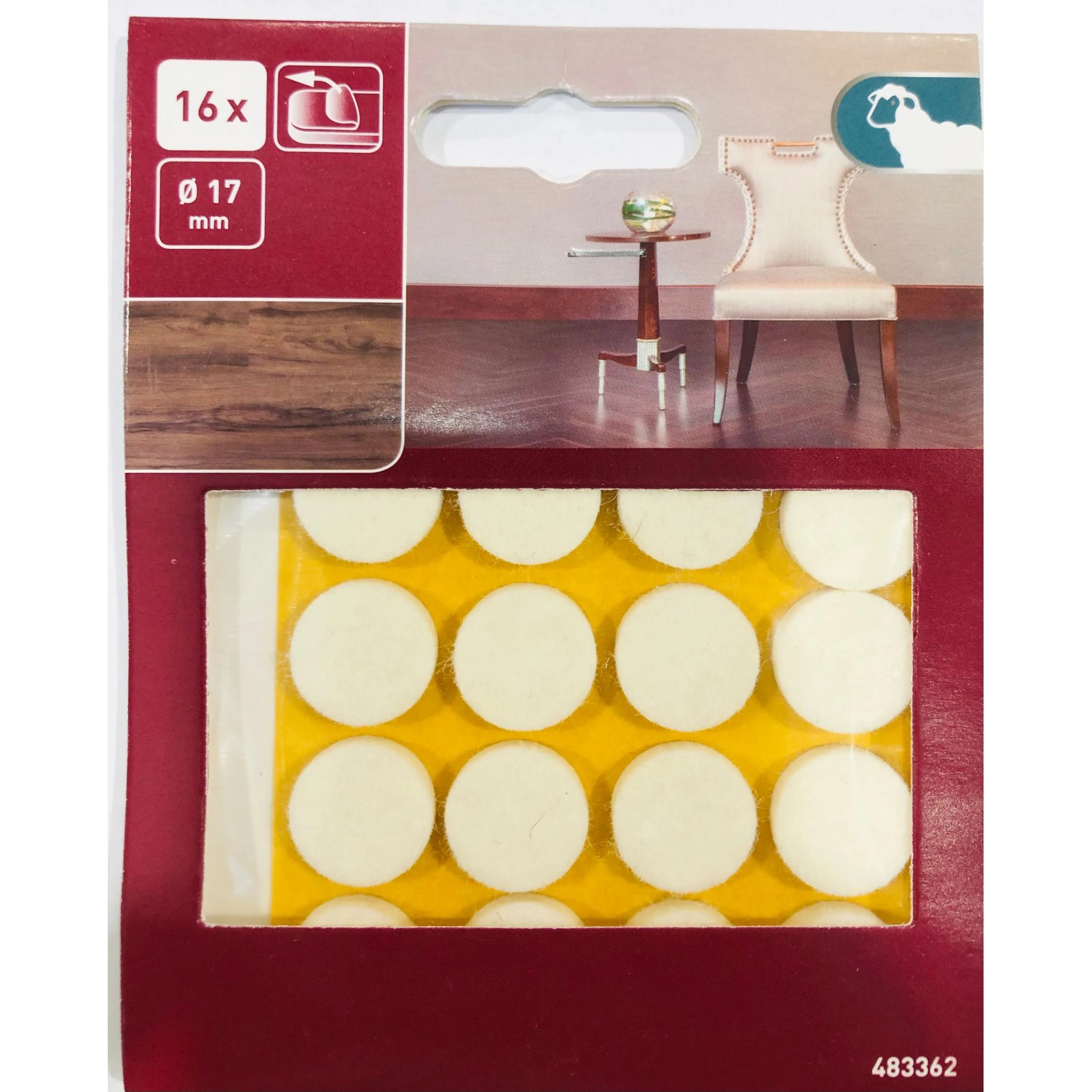 E-shop OBI Samolepiace plstené podložky Prémium pr. 17 mm, 16 ks