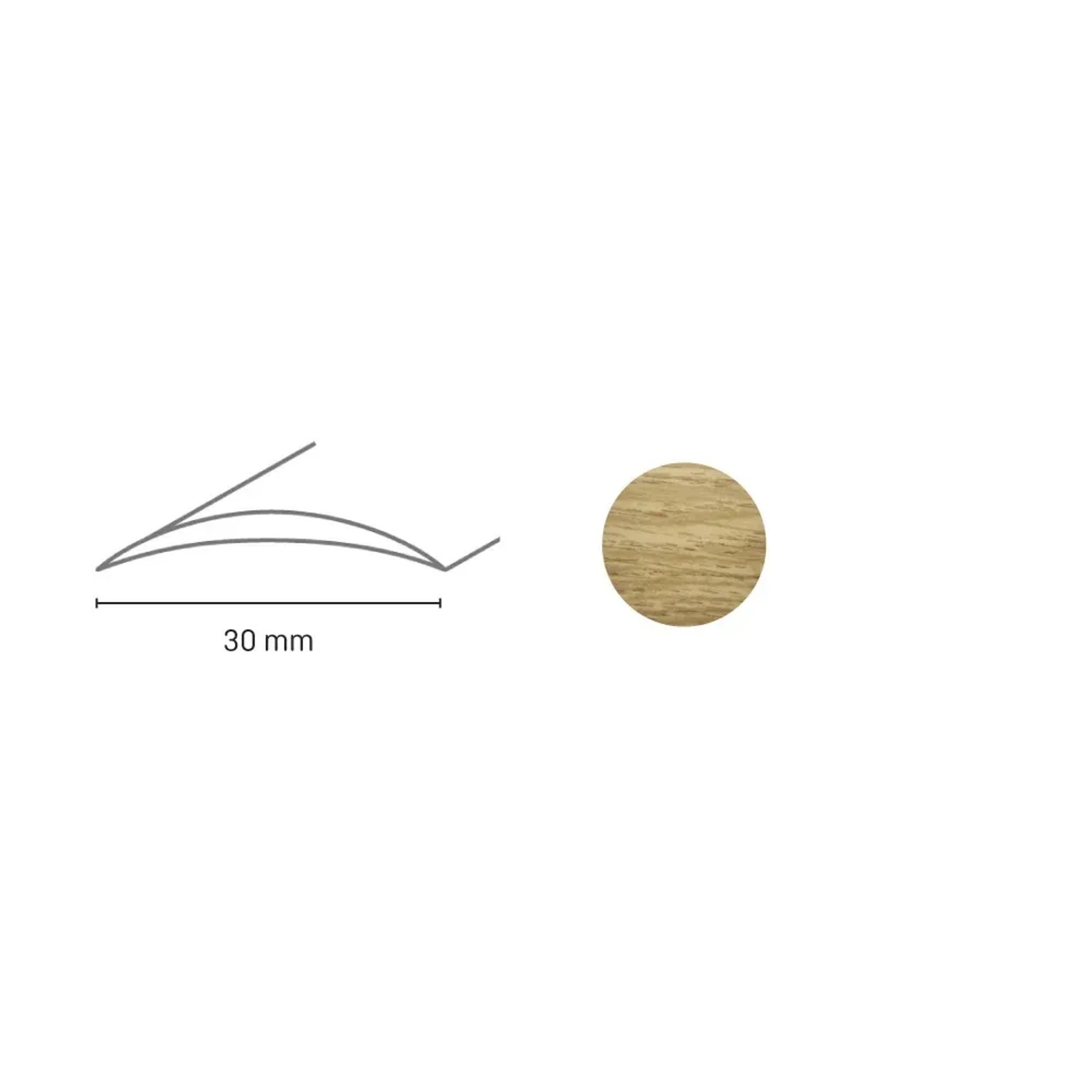 E-shop Döllken Profiles Prechodový profil DP 03 S Samolepiaca 30 x 930 mm, dub cognac