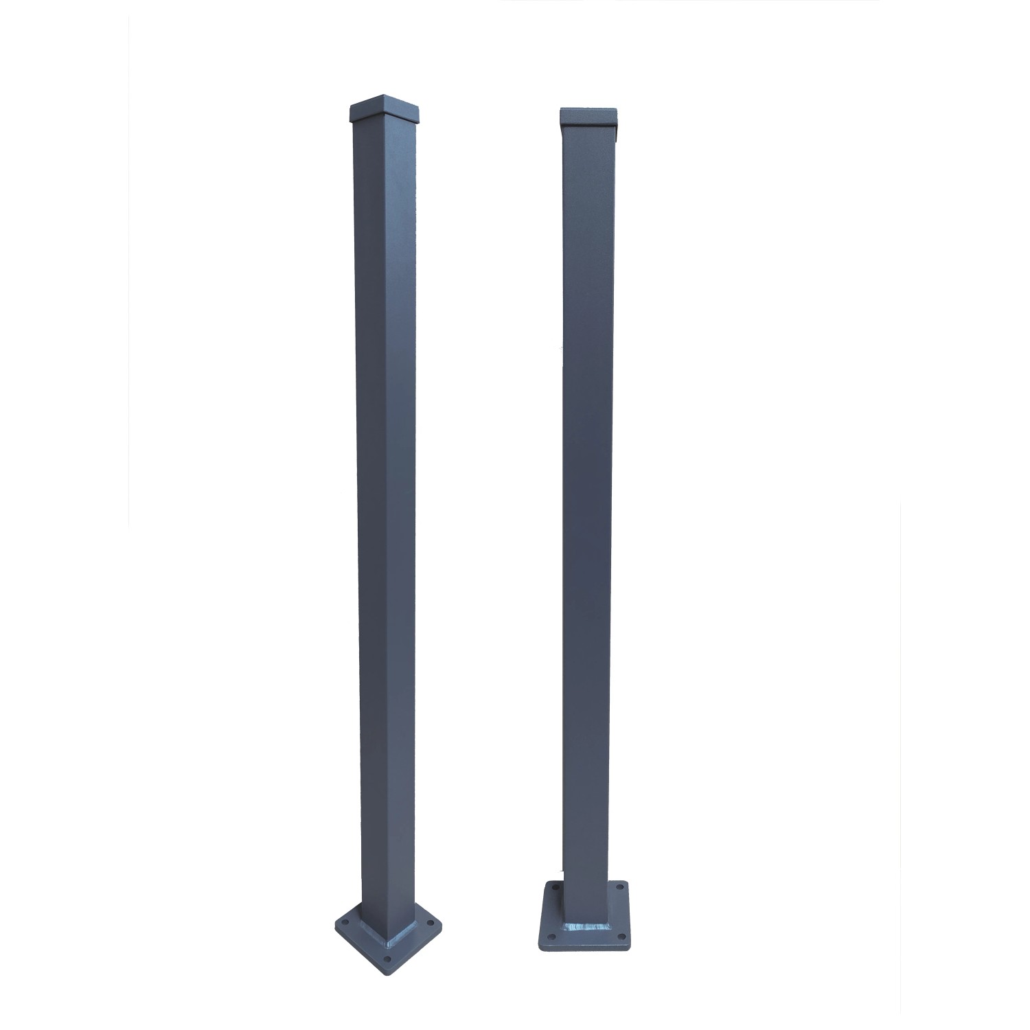 E-shop Hliníkový stĺpik pre dekoratívny plot na príp.hmož. antracit 6,3 x 6,3 x 110 cm