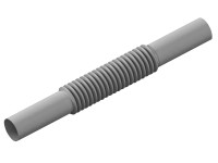 Spojka pre elektroinštalačné rúrky ohybná EN16, sivá, 5 ks