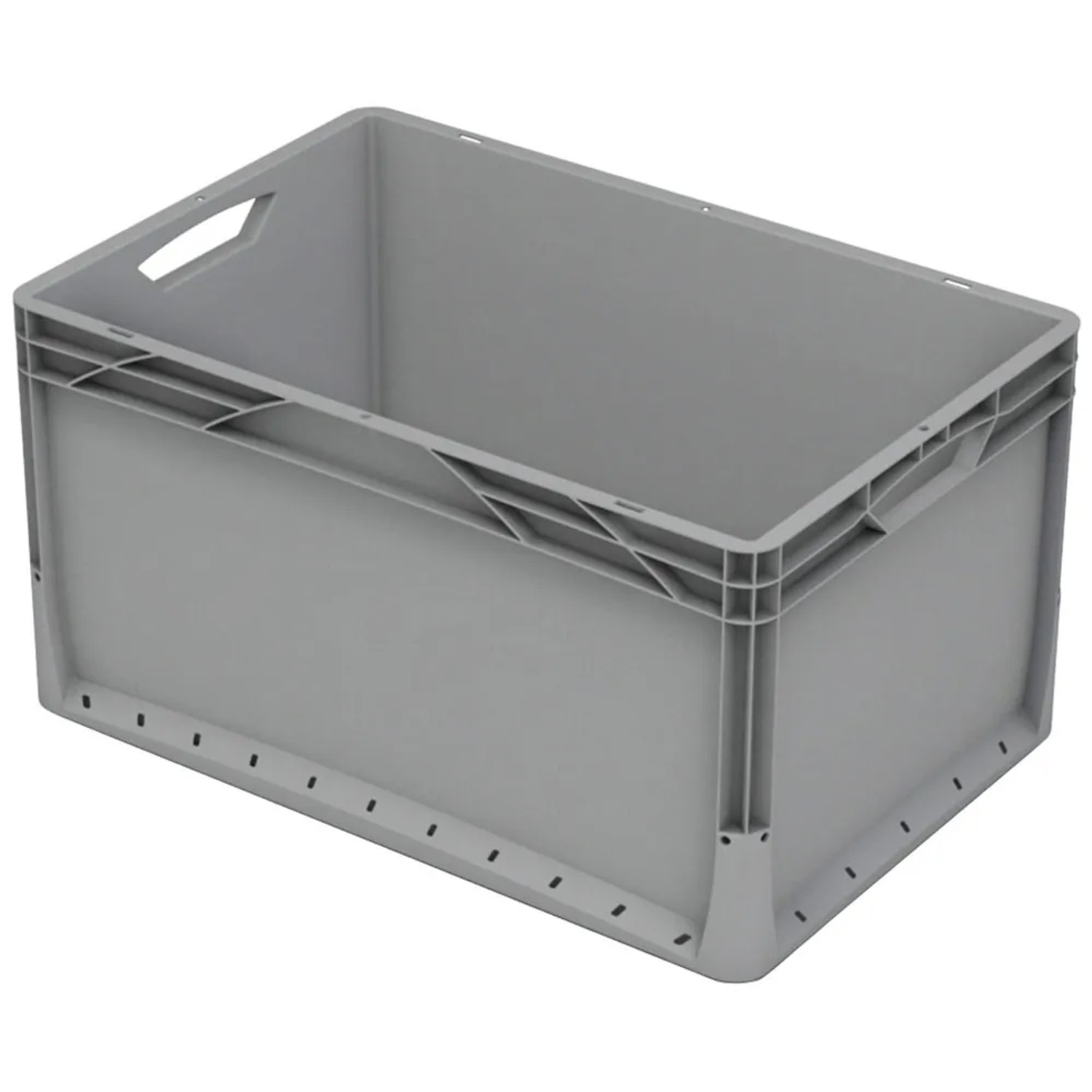 E-shop Surplus Systems Eurobox s plnou stenou, sivý, 62 l, 600 x 400 x 320 mm