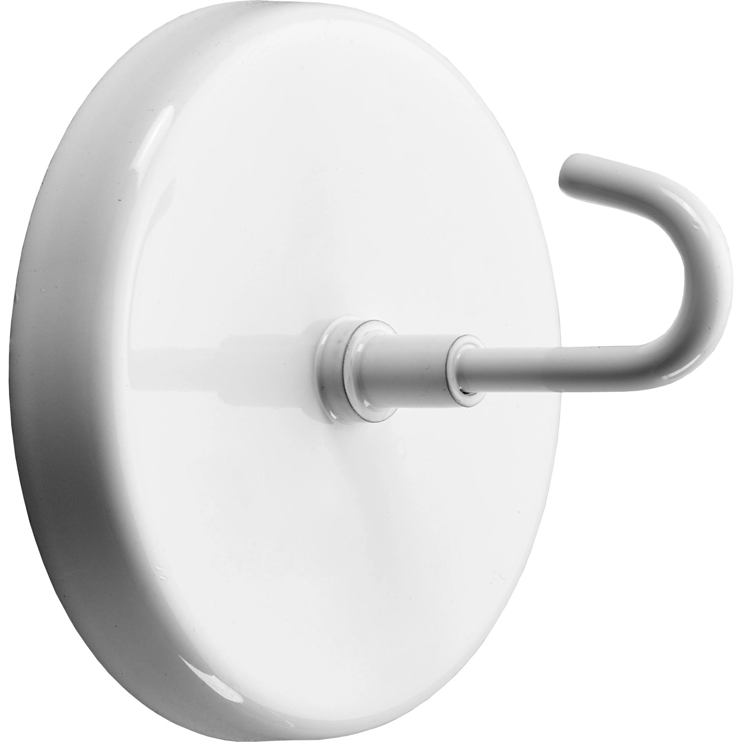 E-shop Hettich Magnetický oceľový háčik, biela, pr. 5 cm