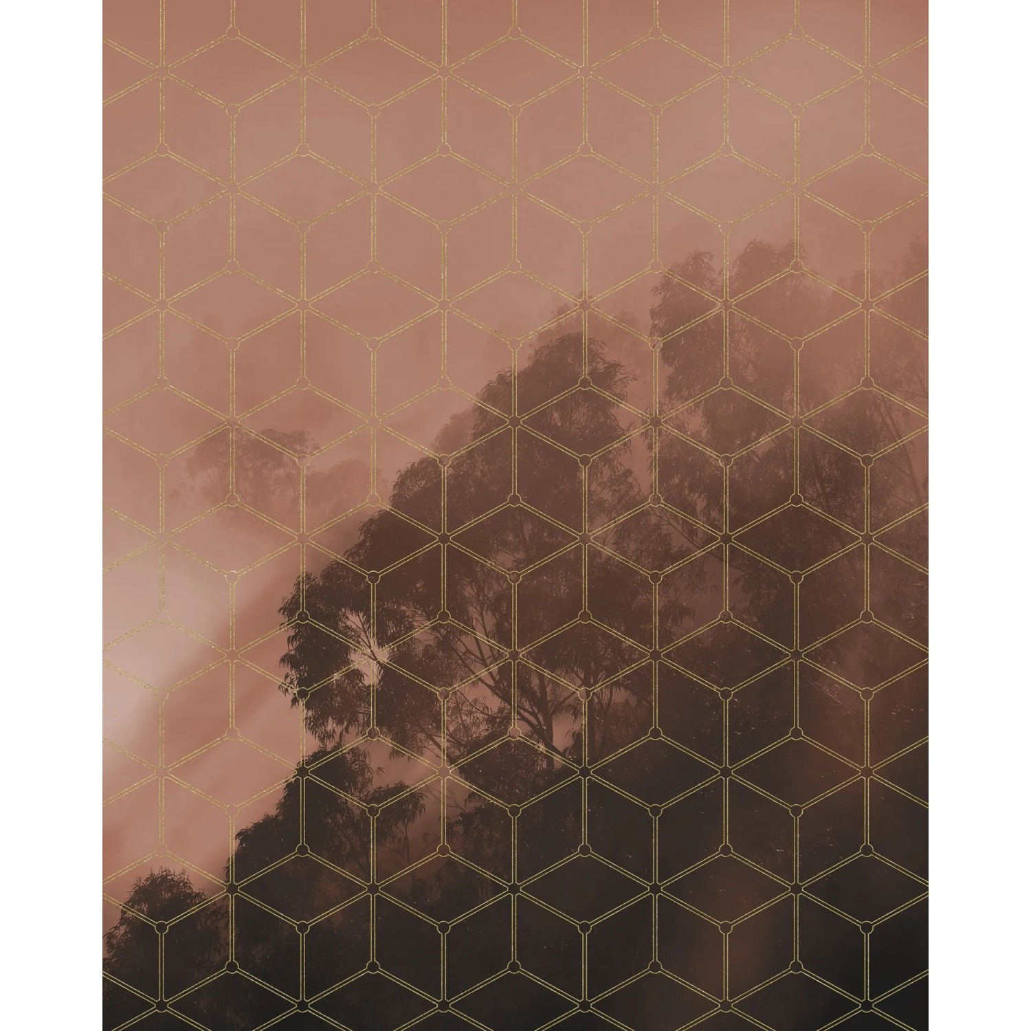 E-shop Komar Vliesová fototapeta Golden Grid 200 x 250 cm