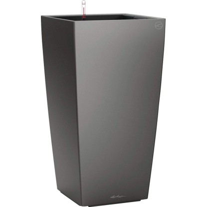 Lechuza Kvetináč Cubico Premium 50, antracitová metalická, 50 x 50 x 95 cm