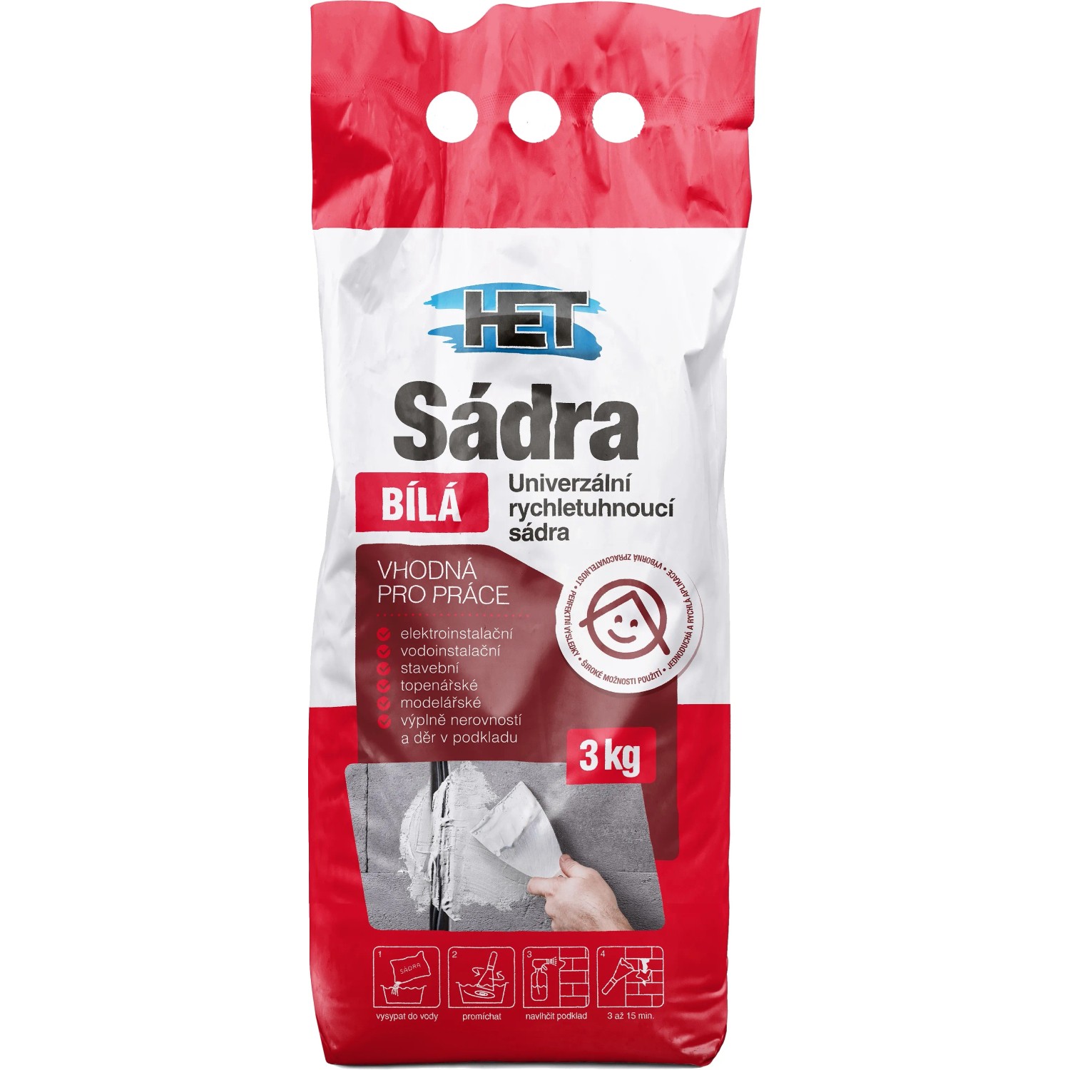 E-shop HET Sadra biela 3 kg