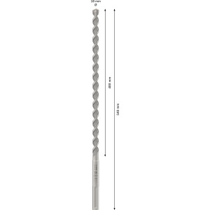 Vrták Bosch SDS max-4, 18x400x540 mm, na betón a murivo. Robustný vrták z tvrdokovu so 4 reznými hranami.