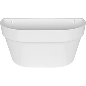 Biely závesný kvetináč na stenu Elho Loft urban, 40x19 cm, ideálny na balkóny a nástenné mriežky.