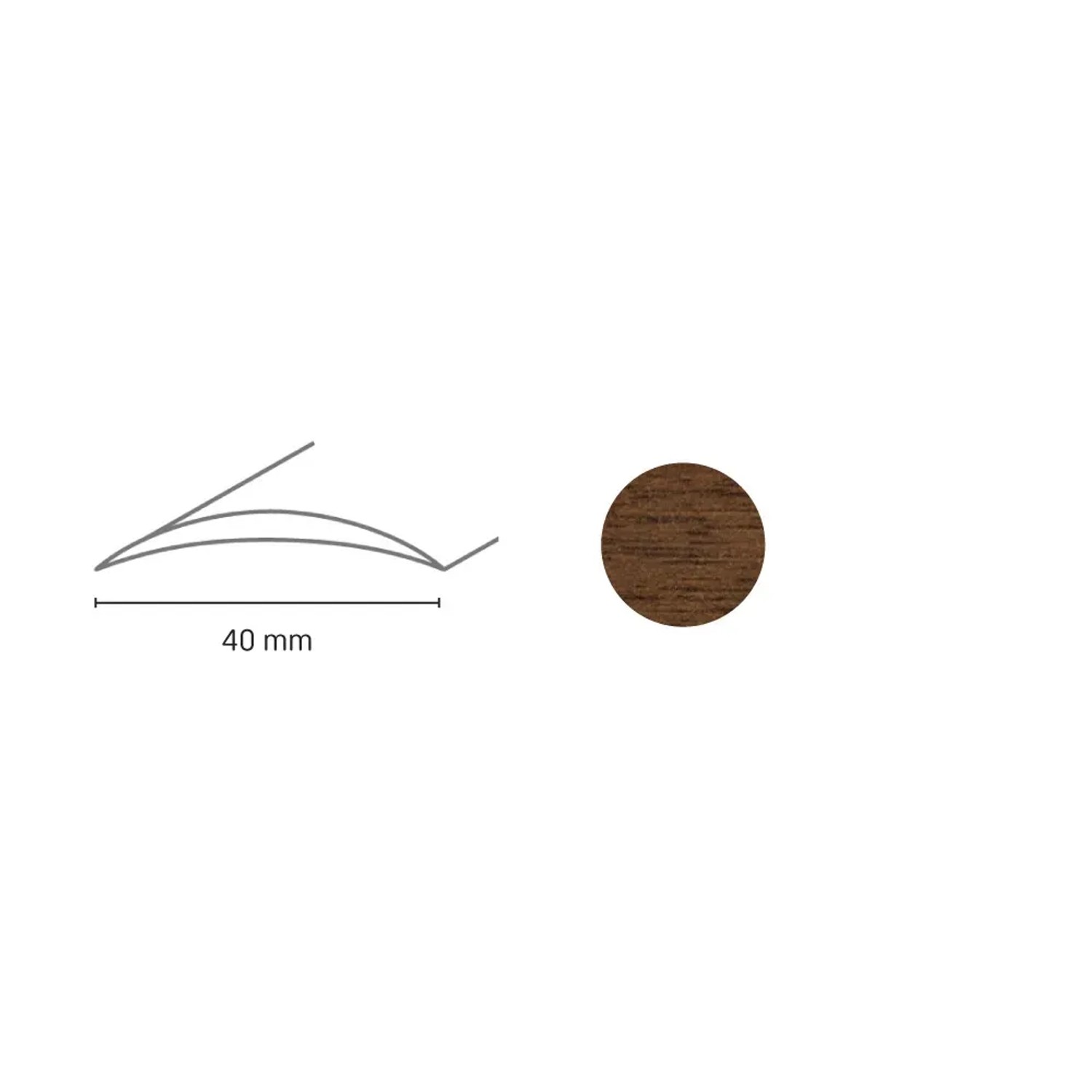 E-shop Döllken Profiles Prechodový profil DP 64 S Samolepiaca 40 x 1800 mm, orech
