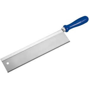 LUX Comfort jemná píla 250 mm s modrou drevenou rukoväťou na jemné práce s drevom.