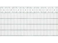 Floraworld Dekoratívny plotový panel, dvojitý, X, zelená, 100 x 200 cm Floraworld Dekoratívny plotový panel, dvojitý, X, zelená, 100 x 200 cm