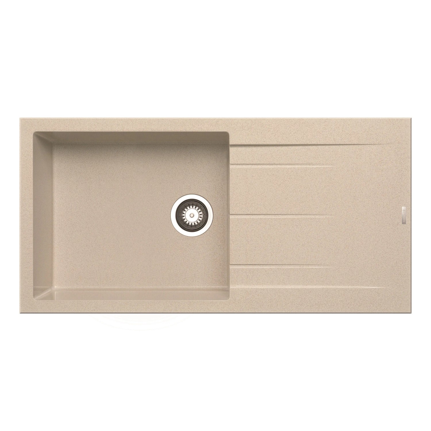 E-shop Pyramis Granitový drez s odkvapkávačom Alazia 1B 1D, beige, 100 x 50 cm