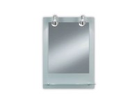 Kristall-Form Zrkadlo Pascal s osvetlením a poličkou, 50 x 70 cm