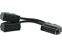 Schwaiger SCART Y-rozdeľovač 21-pólový 20 cm čierny