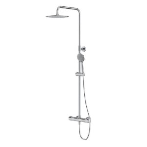 Cersanit Posuvný sprchový stĺp CITY OVAL s termost.u batériou, chróm, 90-123 cm