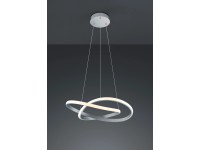 Stropné LED svietidlo Course matný nikel 1bodové 27 W