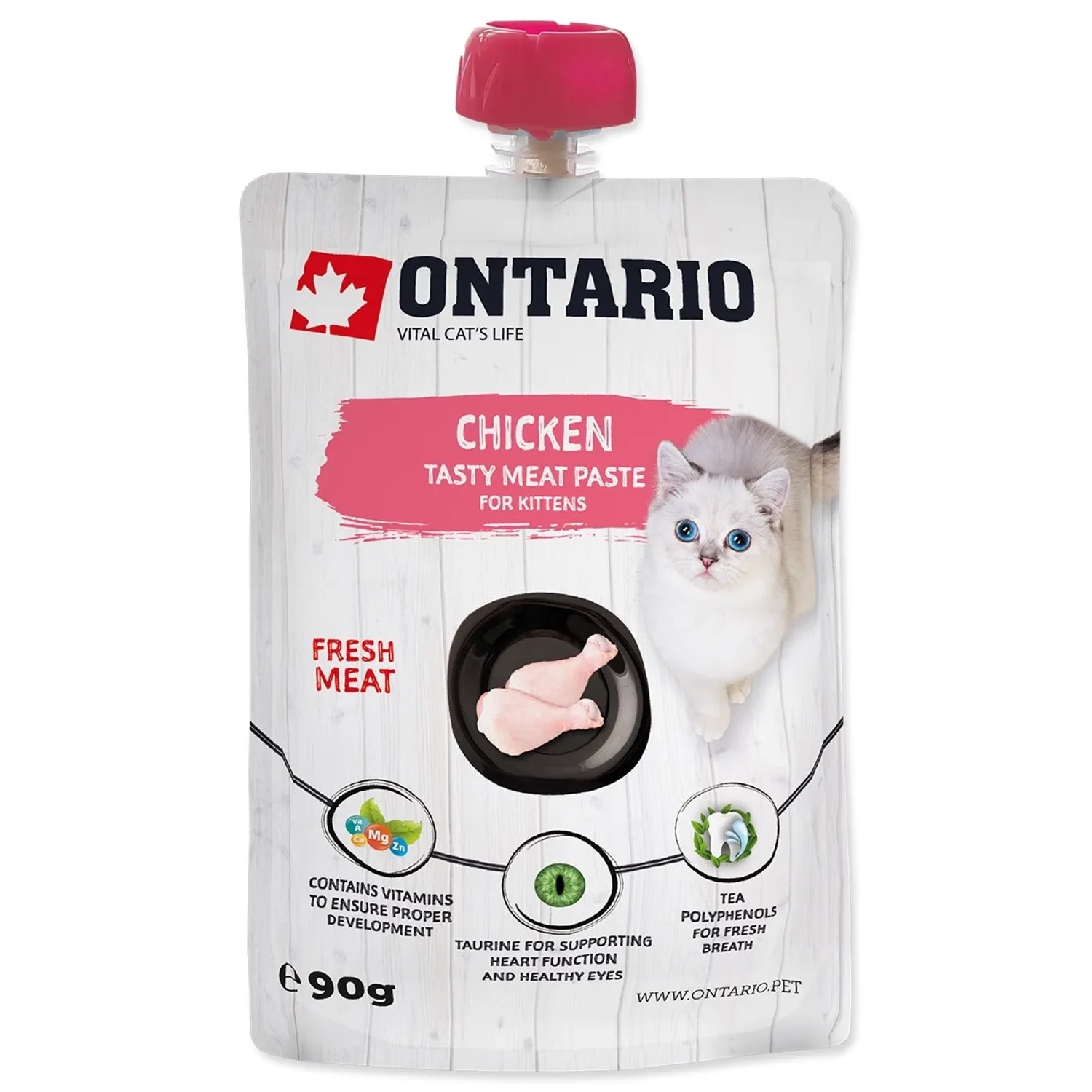 E-shop ONTARIO Pasta pre mačiatka Kitten z kuracieho mäsa 90 g