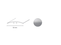 Döllken Profiles Prechodový profil DP 65 hmoždinka 50 x 1800 mm, strieborný