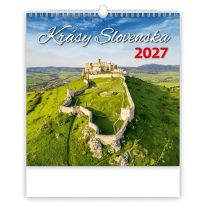Helma 365 Nástenný mesačný kalendár 2027 Pohľadnice zo Slovenska 31,5 x 45 cm