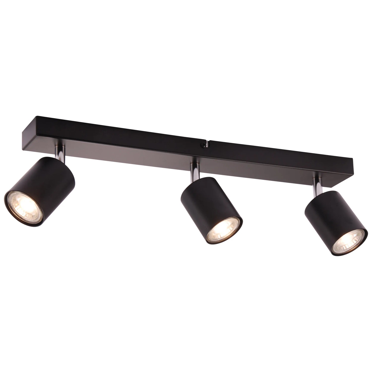 E-shop Brilliant LED bodové svietidlo Taio čierne 3xGU10 4,8W 350lm 3000K 13x6x52,5 cm