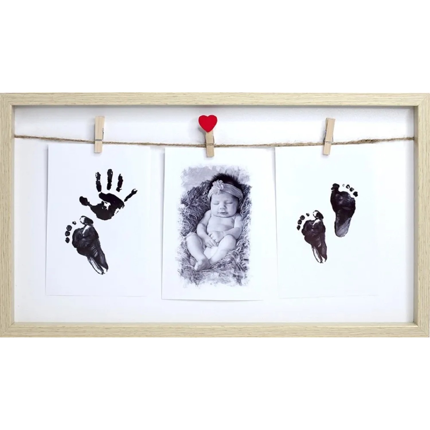 E-shop Bondecor Fotorám 3 plastový, svetlé drevo 22 x 40 cm