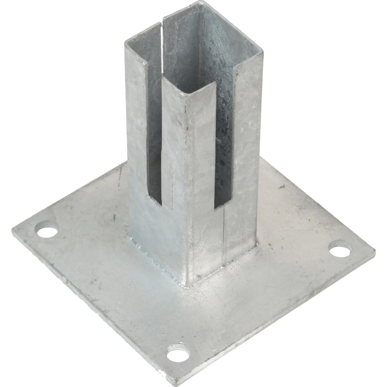 E-shop Základová nosná pätka pre rohové stĺpiky 60 x 60 mm pozinkovaná