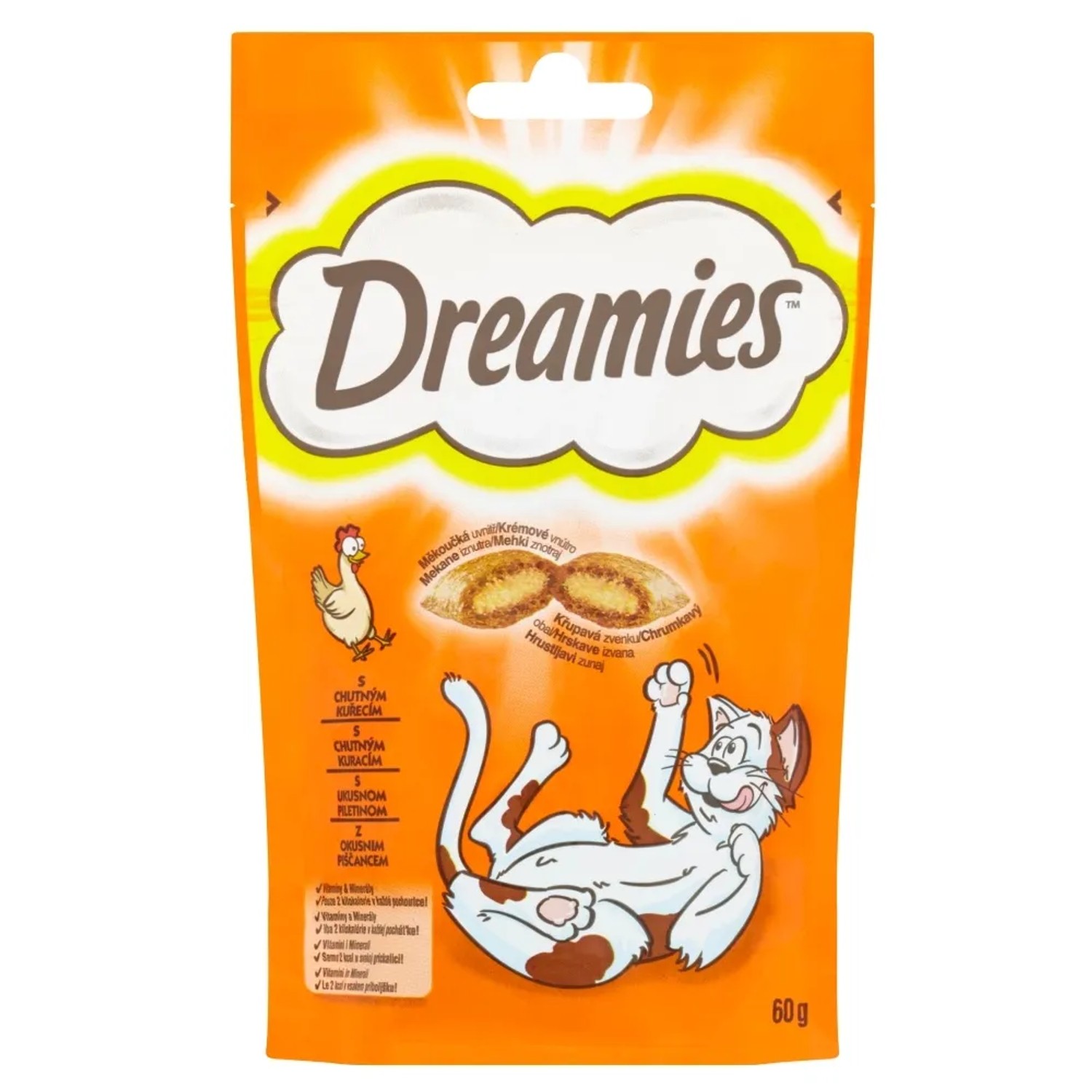 E-shop Dreamies Pochúťka pre mačky s kuracím 60 g
