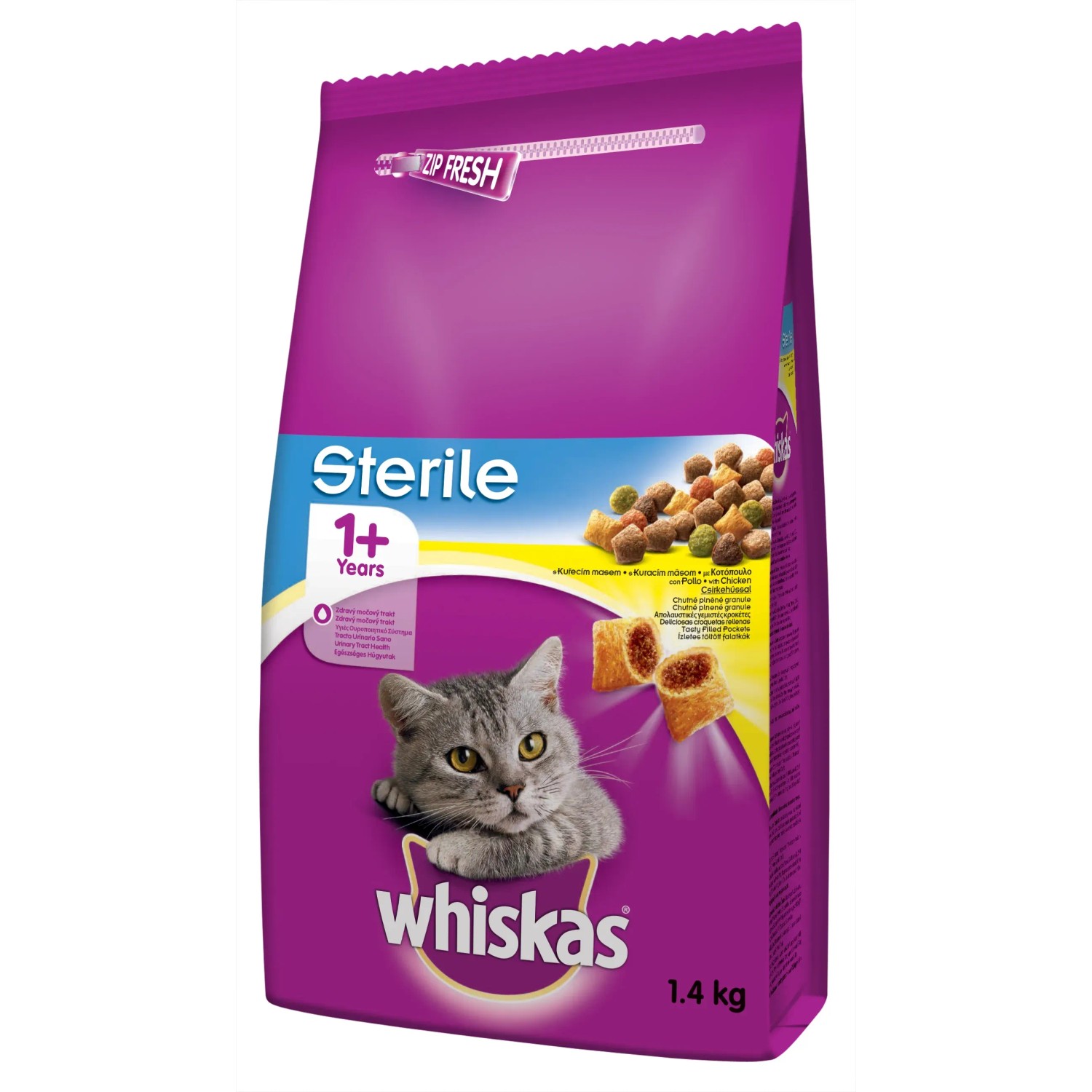 E-shop Whiskas Granule pre mačky Sterile s kuracím 1,4 kg