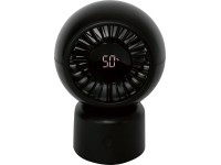Bezdrôtový stolný ventilátor s LED displejom, čierna, pr. 13 x 19 cm