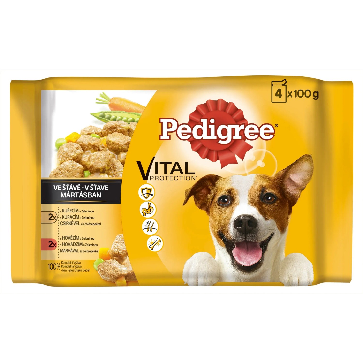 E-shop Pedigree Kapsičky pre psov v šťave 4 x 100 g
